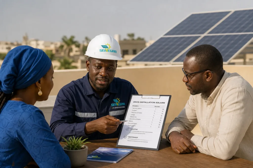 Choisir un installateur solaire au Sénégal : que doit contenir un devis sérieux ?