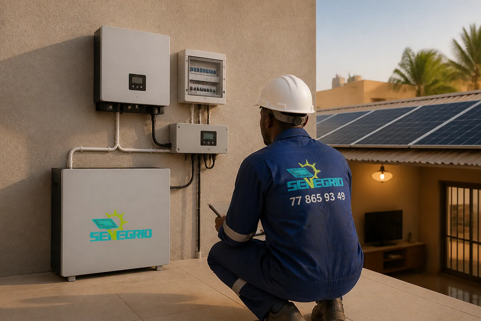Illustration du sujet : Coupures de courant : solaire raccordé au réseau ou système hybride avec batteries au Sénégal ?