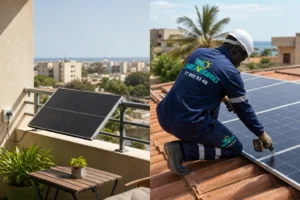 Kit solaire de balcon ou installation en toiture : que comparer au Sénégal ?