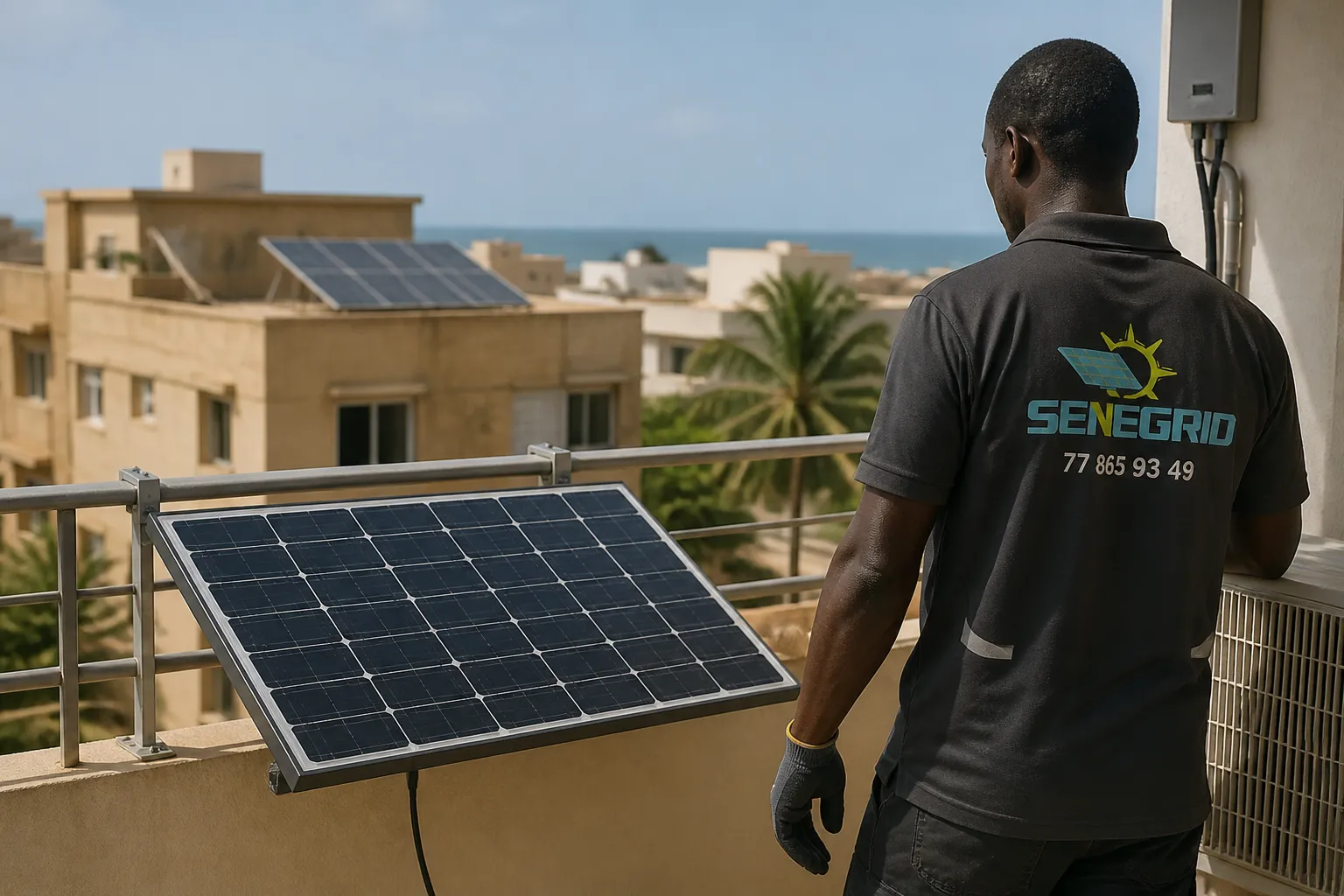 Illustration du sujet : Kit solaire de balcon ou installation en toiture : que comparer au Sénégal ?