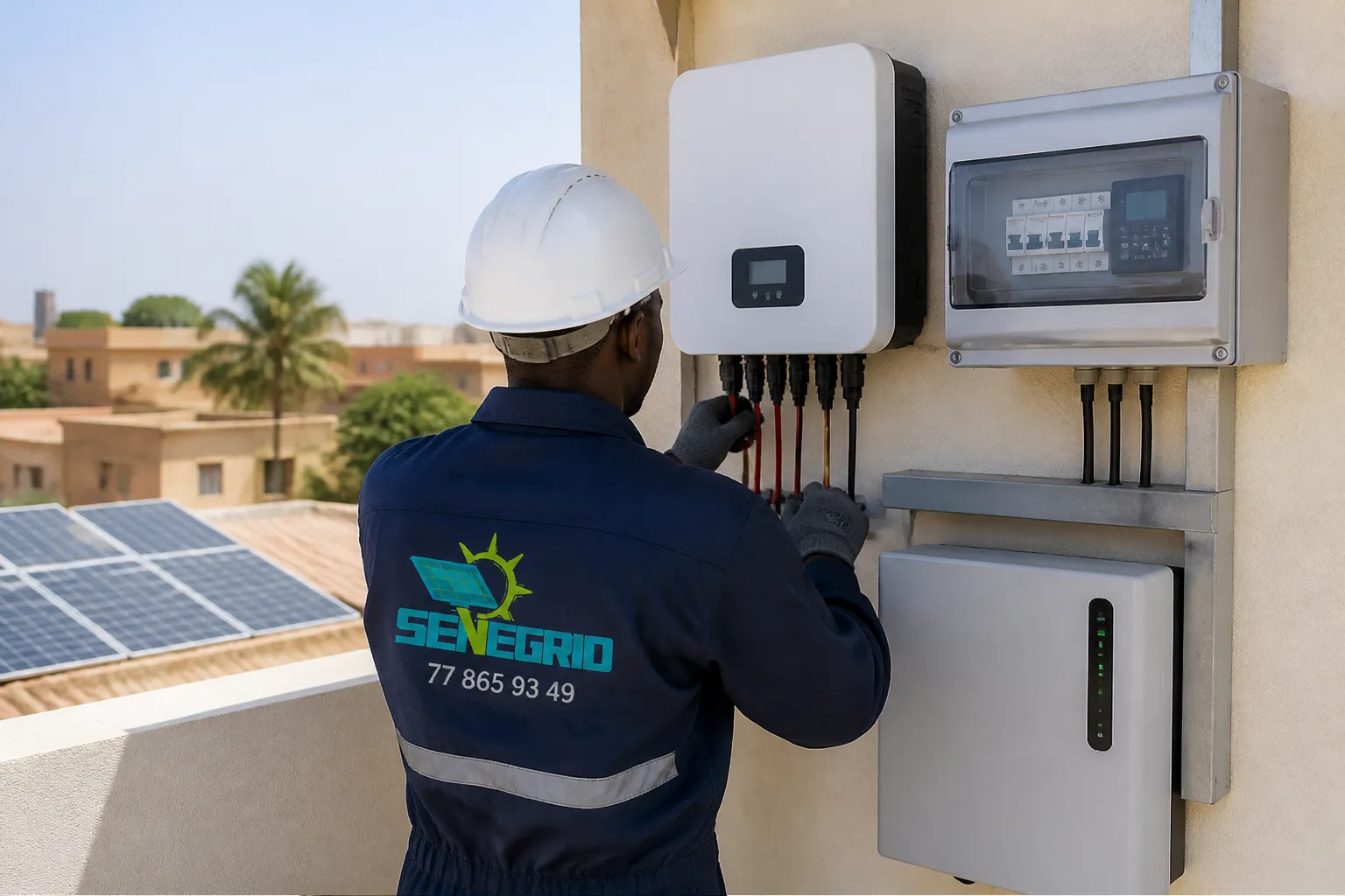 Illustration du sujet : Solaire avec ou sans batteries au Sénégal : que comparer pour l’autoconsommation ?