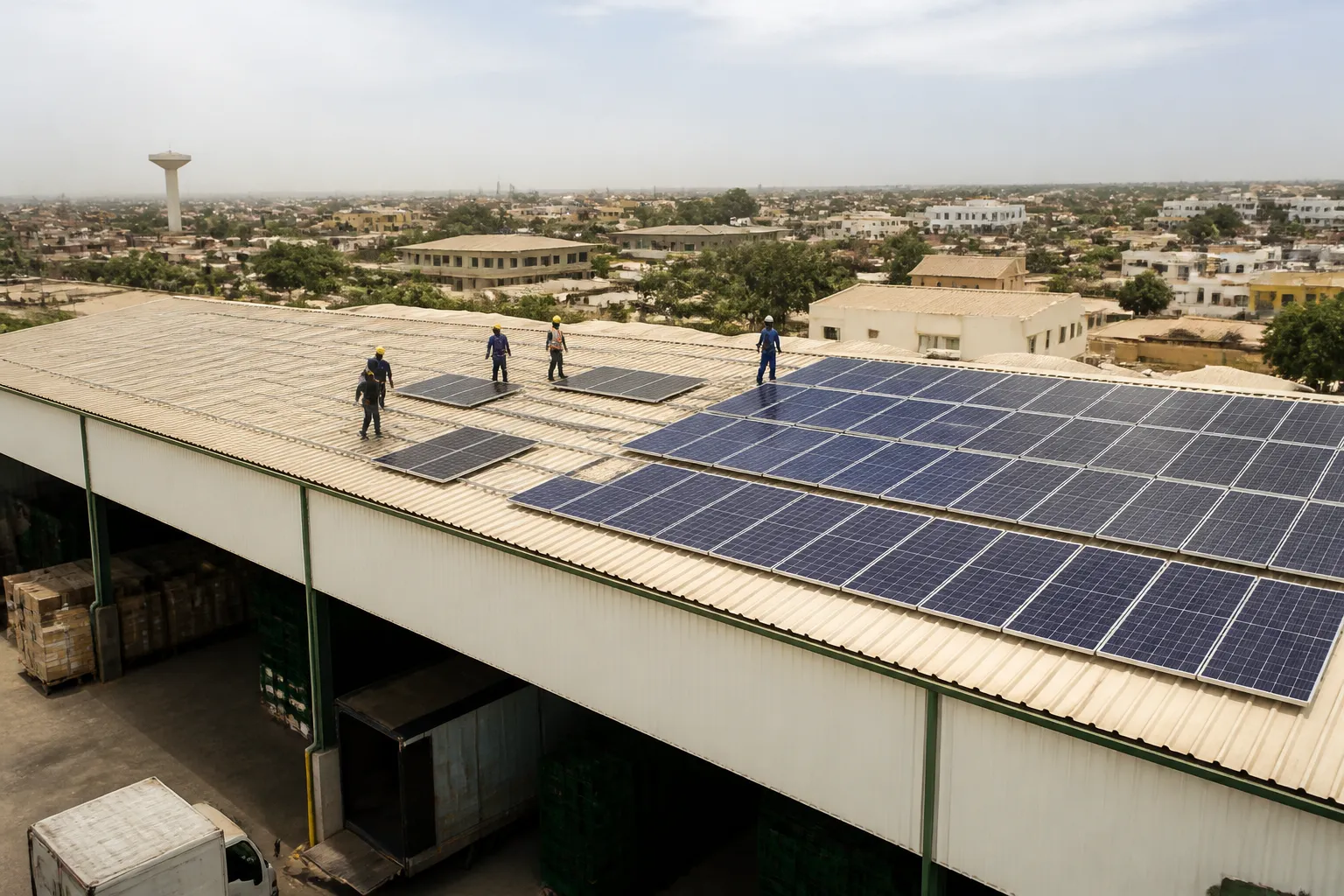 Illustration du sujet : Toitures solaires pour commerces et associations : quelles leçons tirer du projet MANNA FoodBank ?