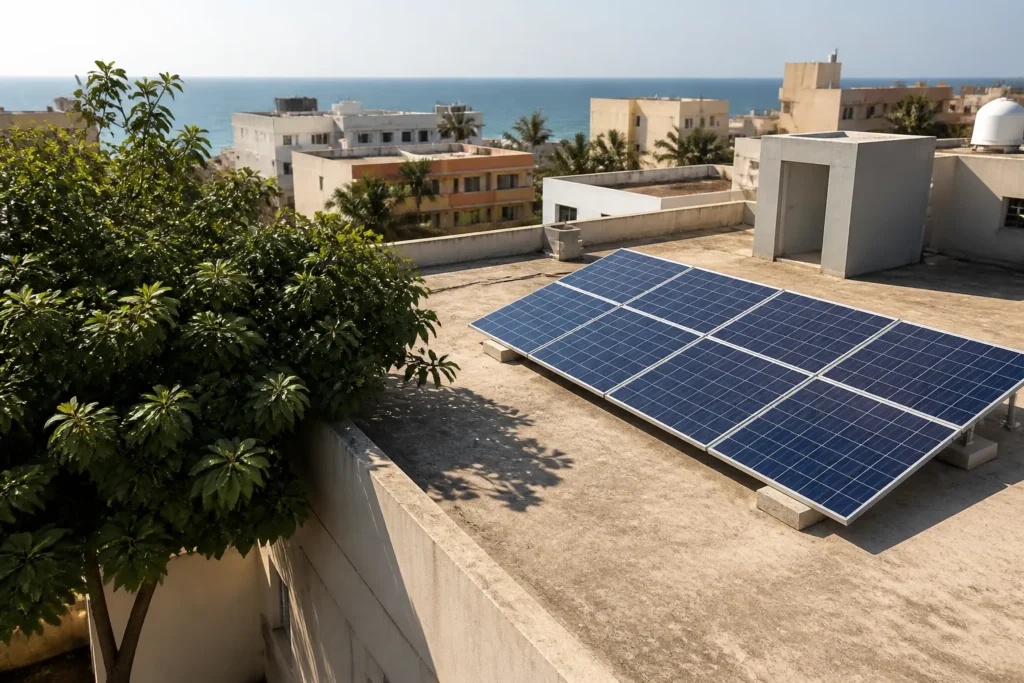 Illustration du sujet : Votre toiture à Dakar peut-elle accueillir des panneaux solaires ? Les vérifications avant la pose
